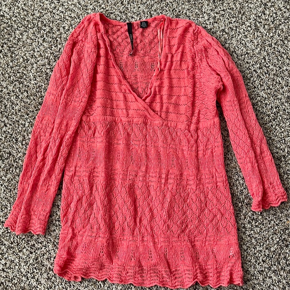 women’s peach beach cover up